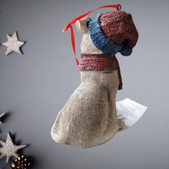 Giftcraft - Ornamental Dog, Christmas themed, can be hung or sit on a shelf - Picture 2 of 3